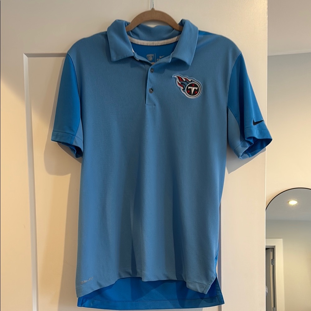 Nike Blue Polo Shirt Lightweight Breathable Design